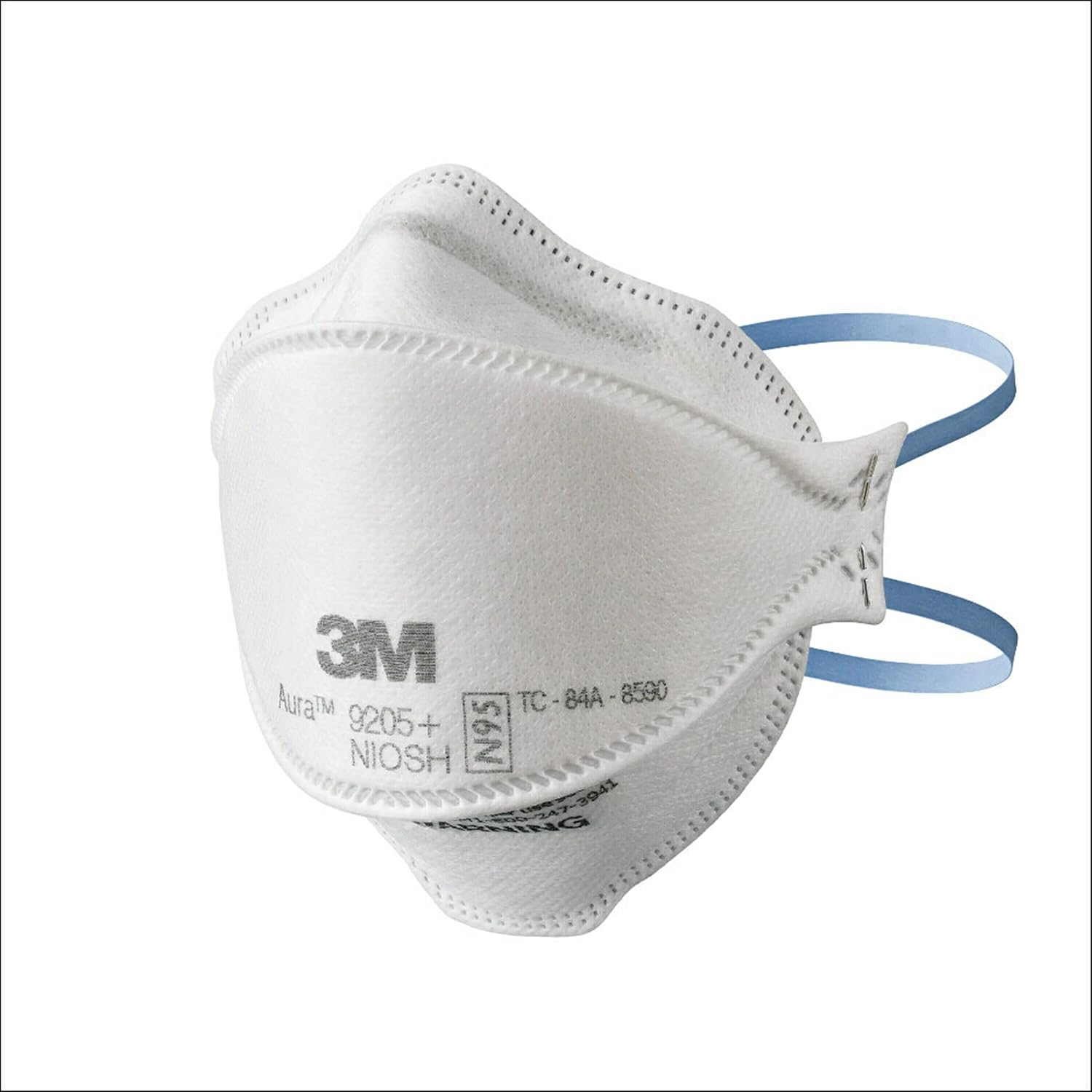 3M Aura Particulate Respirator 9205+ N95, Lightweight, Three Panel Designed Respirator Helps Provide Comfortable And Convenient Respiratory Protection, 10-Pack-10