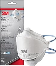 3M Aura Particulate Respirator 9205+ N95, Lightweight, 3 Panel Designed Helps Provide Comfortable and Convenient Respiratory Protection, 3-Pack