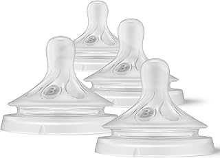 Philips AVENT Natural Response Baby Bottle Nipples Flow 3, 1M+,SCY963/04 , 4 Count (Pack of 1)