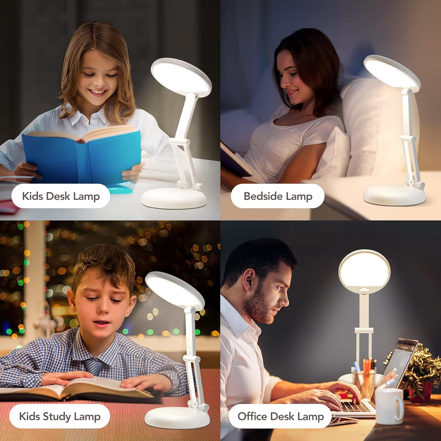 Battery Operated Lamp Rechargeable Lamp Foldable & Portable Light, 8 Brightness Dimmable Cordless Lamp Rechargeable Light Wireless Lamp Mini Lamp, Battery Lamp Battery Lights Nail Light for Desk, LED-5