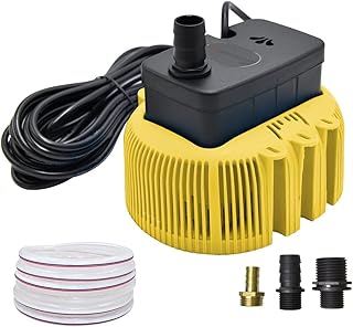 SurmountWay Pool Cover Pump Above Ground - Water Pump for Pool Draining,Submersible Sump Pump Swimming Water Removal Pumps With 16FT Drainage Hose,25 Feet Extra Long Power Cord,850 GPH,3 Adapters