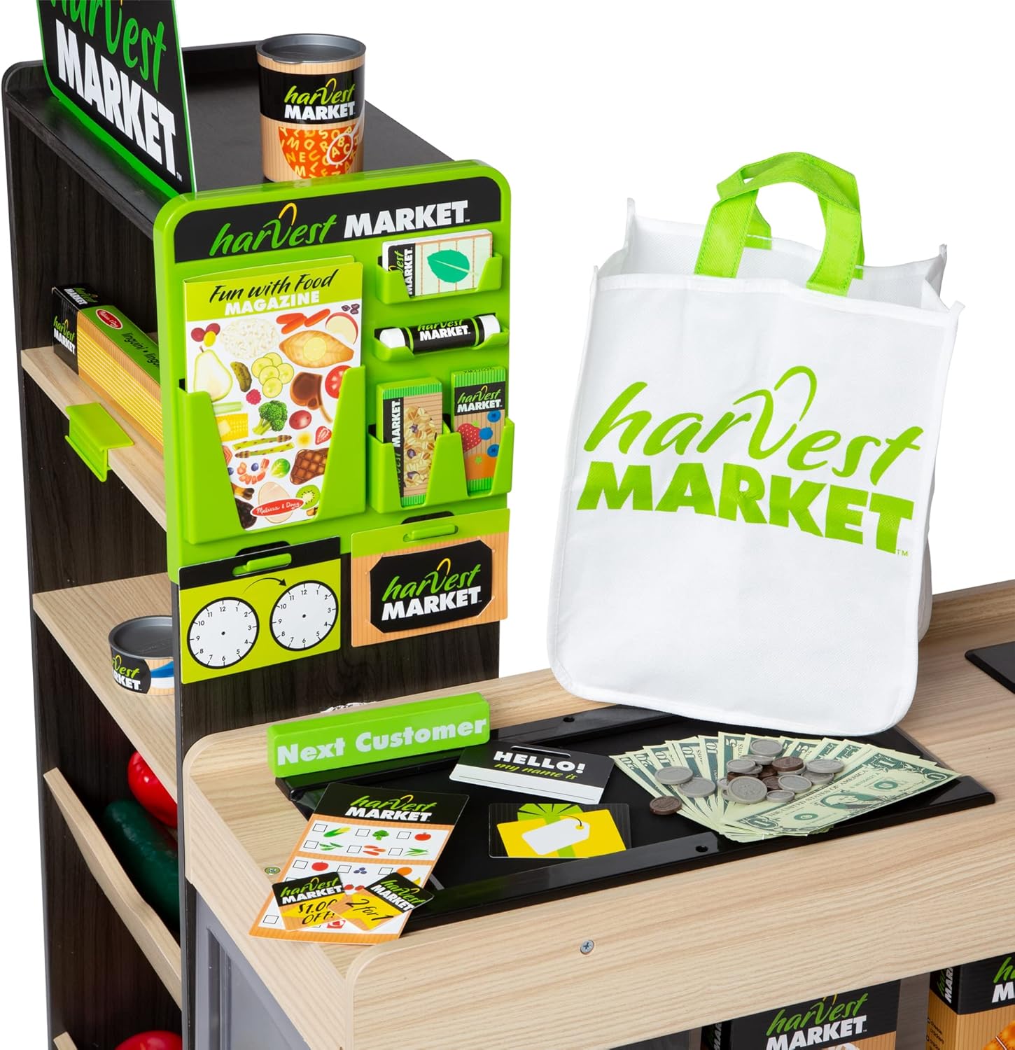 Melissa & Doug Harvest Market Grocery Store and Companion Collection Accessories-2