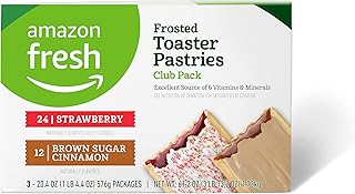 Amazon Fresh Frosted Toaster Pastries Club Pack (24 ct Strawberry & 12 ct Brown Cinnamon Sugar)