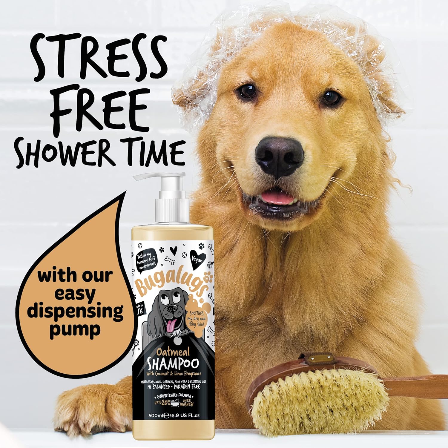 Oatmeal & Aloe Vera Dog Shampoo dog grooming shampoo products for smelly dogs with fragrance, oatmeal puppy shampoo, professional Vegan pet shampoo & conditioner-5