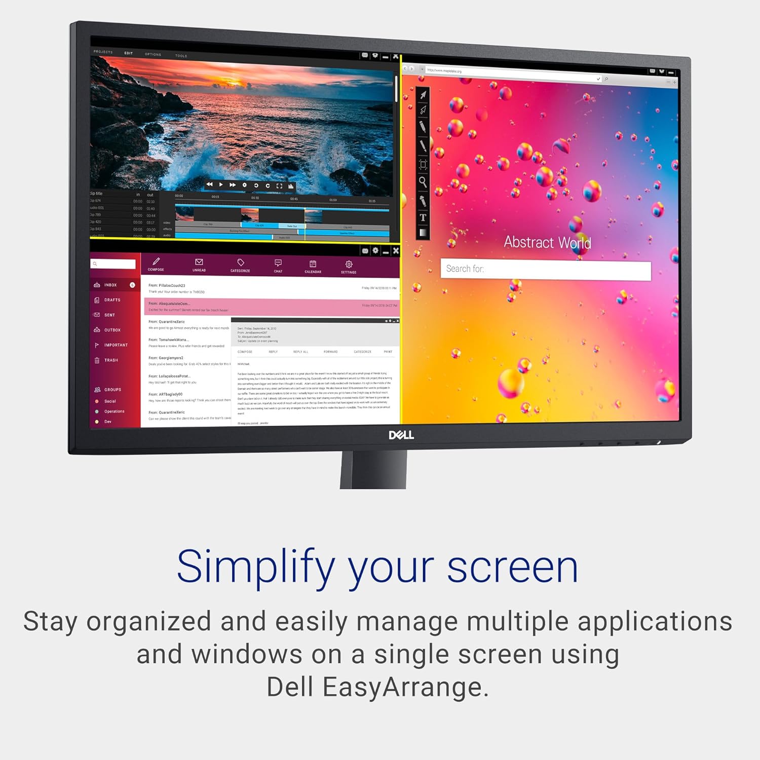 Dell SE2422HX Monitor - 24 inch FHD (1920 x 1080) 16:9 Ratio with Comfortview (TUV-Certified), 75Hz Refresh Rate, 16.7 Million Colors, Anti-Glare Screen with 3H Hardness, AMD FreeSync- Black-4