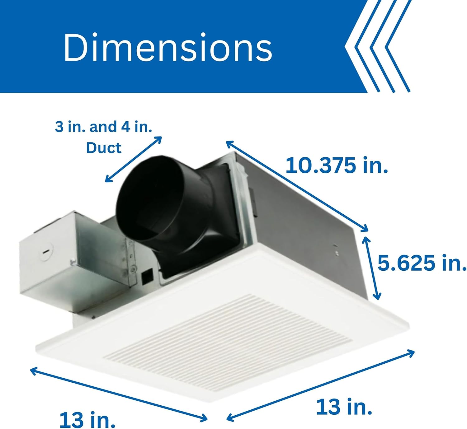 Panasonic FV-0511VF1 WhisperFit DC Fan 50-80-110 CFM Retrofit Bathroom Exhaust Fan - Quiet Energy Star-Certified Energy-Saving Bathroom Ceiling Fan-4