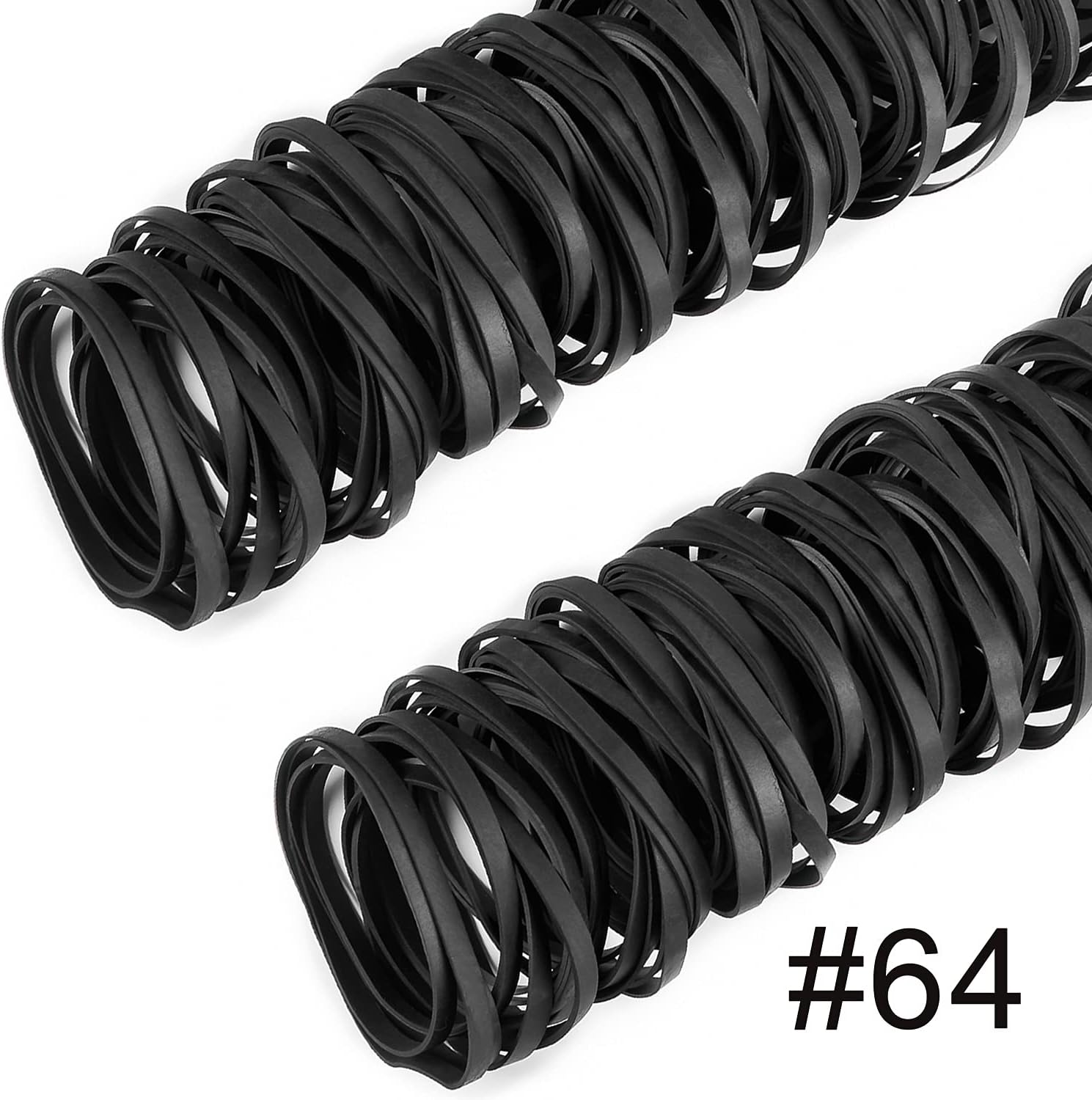 AMUU Rubber Bands Black Size 64 Rubber Band Tactical Rubber Bands 110PACK #64 rubber band for Office Supply Home money File Folders Strong Elastic Rubber Bands-1