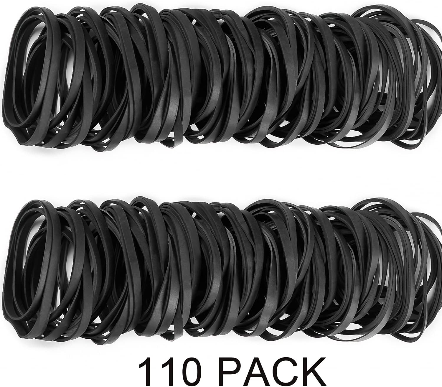 AMUU Rubber Bands Black Size 64 Rubber Band Tactical Rubber Bands 110PACK #64 rubber band for Office Supply Home money File Folders Strong Elastic Rubber Bands-3