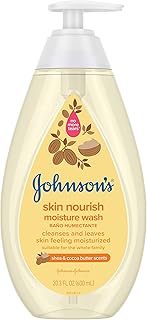 Johnson's Baby Skin Nourishing Moisture Baby Body Wash with Shea & Cocoa Butter, Hypoallergenic & Tear Free Baby Bath Wash, Paraben-, Dye-, Sulfate & Phthalate-Free, 20.3 fl. oz