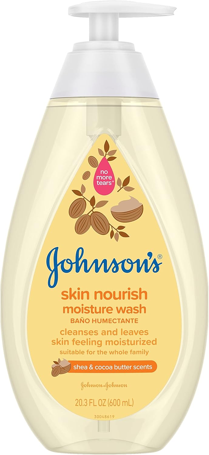 Johnson's Baby Skin Nourishing Moisture Baby Body Wash with Shea & Cocoa Butter, Hypoallergenic & Tear Free Baby Bath Wash, Paraben-, Dye-, Sulfate & Phthalate-Free, 20.3 fl. oz-0