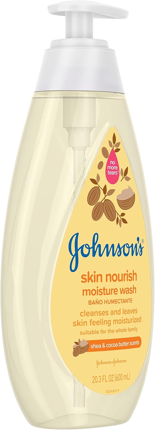 Johnson's Baby Skin Nourishing Moisture Baby Body Wash with Shea & Cocoa Butter, Hypoallergenic & Tear Free Baby Bath Wash, Paraben-, Dye-, Sulfate & Phthalate-Free, 20.3 fl. oz-12