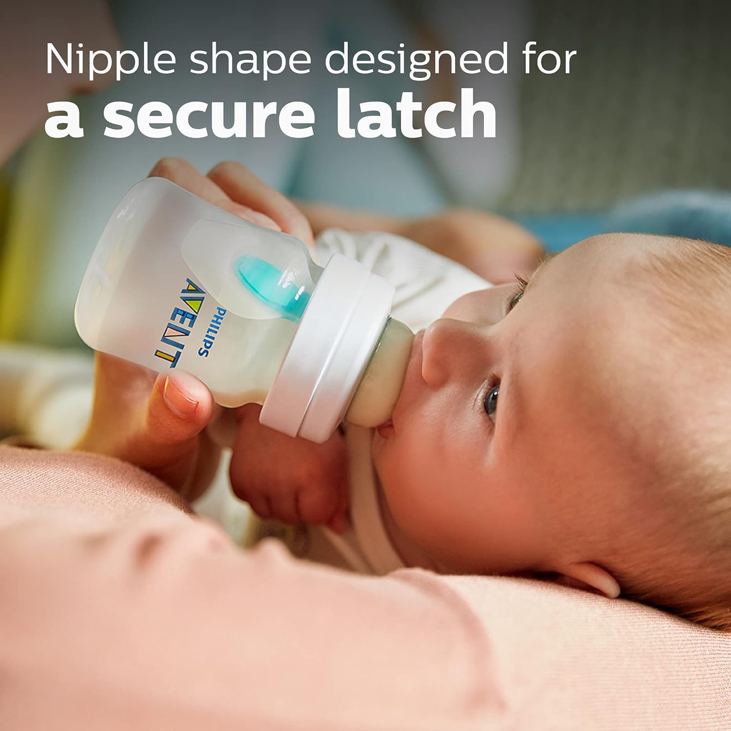 Philips AVENT Anti-Colic Baby Bottle with AirFree Vent Newborn Gift Set with Snuggle, Clear, SCD306/10-5