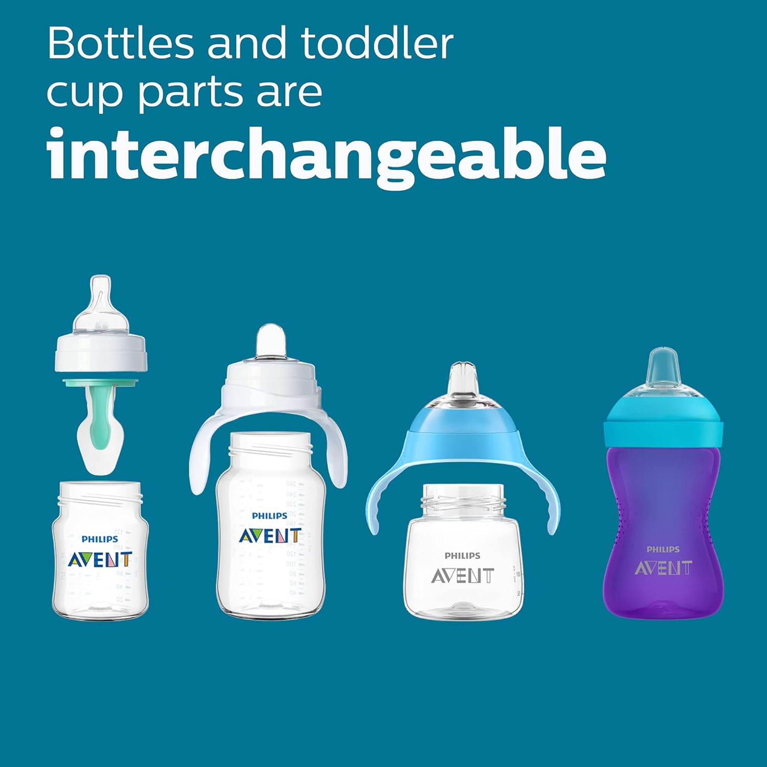 Philips AVENT Anti-Colic Baby Bottle with AirFree Vent Newborn Gift Set with Snuggle, Clear, SCD306/10-9