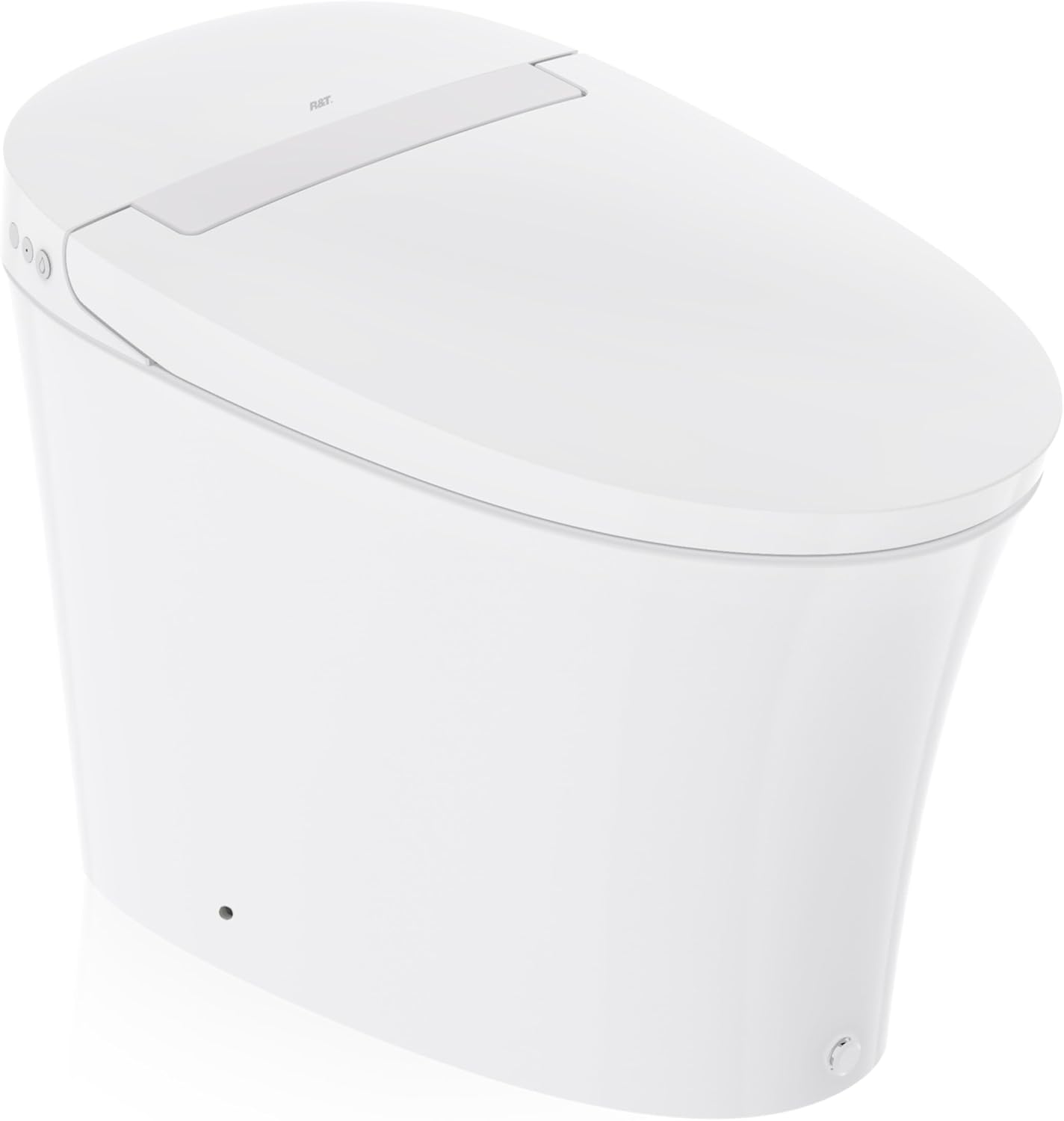 R&T Tankless Smart Toilet Touchless Auto Flush 1.28-GPF Battery-Operated One-Piece HET Intelligent Toilet for Bathroom-0