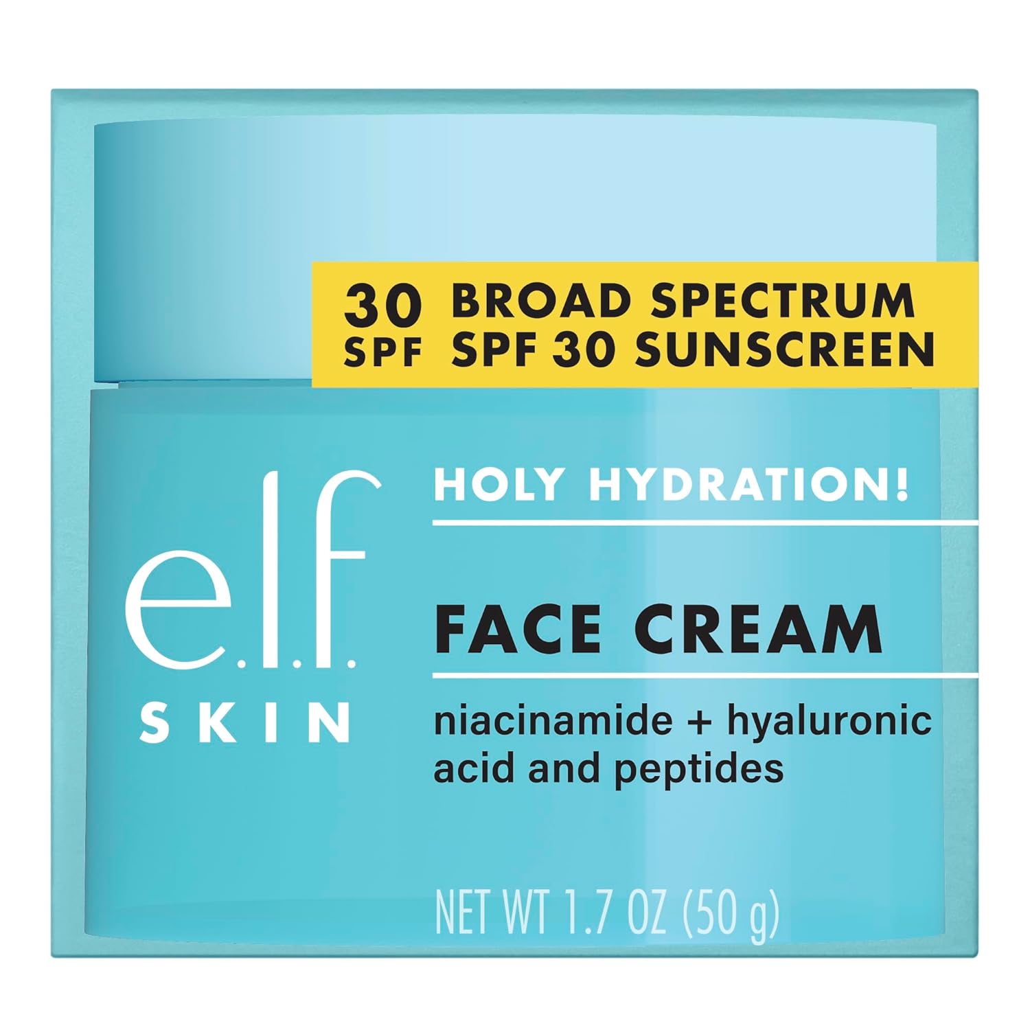 e.l.f. Holy Hydration! Face Cream, Broad Spectrum SPF 30 Sunscreen, Moisturizes & Softens Skin, Quick-Absorbing & Ultra-Hydrating, 1.8 Oz-4