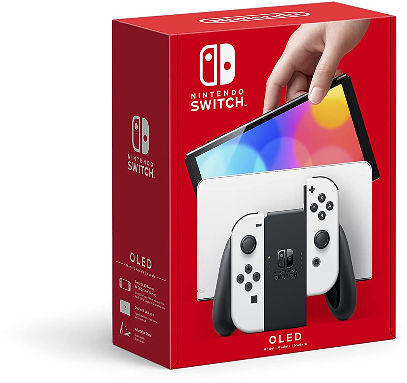 Nintendo Switch (OLED model) with White Joy-Con-0