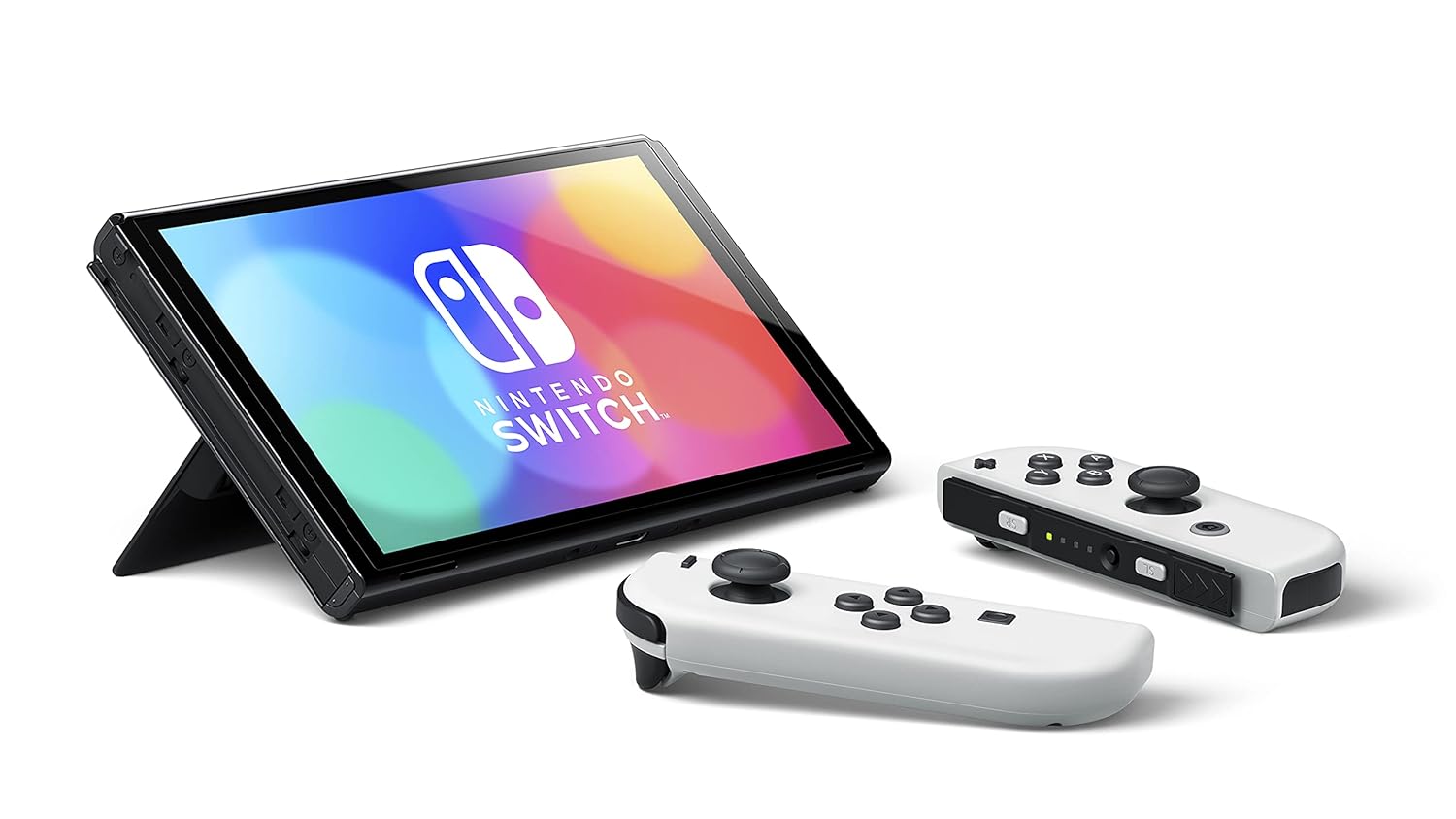 Nintendo Switch (OLED model) with White Joy-Con-3