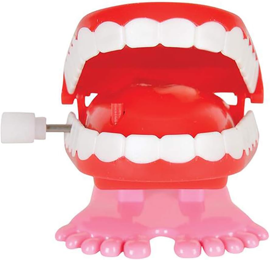 The Dreidel Company Wind Up Teeth Chomping & Chattering Teeth Toys for Kids Birthday Party Favors, Novelty and Gag Gifts, 1.75" Inches (2-Pack)-2