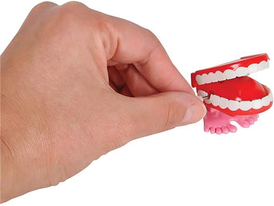 The Dreidel Company Wind Up Teeth Chomping & Chattering Teeth Toys for Kids Birthday Party Favors, Novelty and Gag Gifts, 1.75" Inches (2-Pack)-4