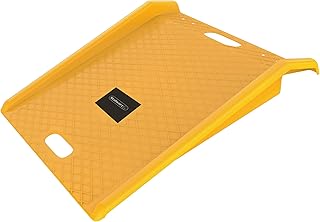 Driveway Curb Ramp - Heavy Duty, Portable Curb Ramp with 1000lb Capacity - for Furniture Dollies, Hand Trucks, or Moving Carts by Stalwart (Yellow)