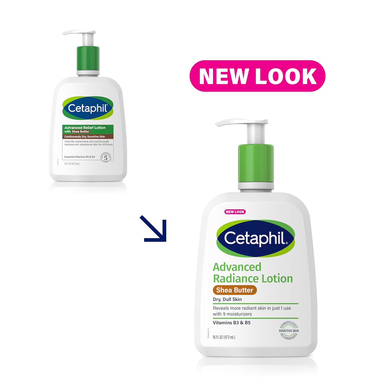 Cetaphil Body Lotion, Advanced Relief Lotion with Shea Butter for Dry, Sensitive Skin, 16 oz Pack of 2, Fragrance Free, Hypoallergenic, Non-Comedogenic-1