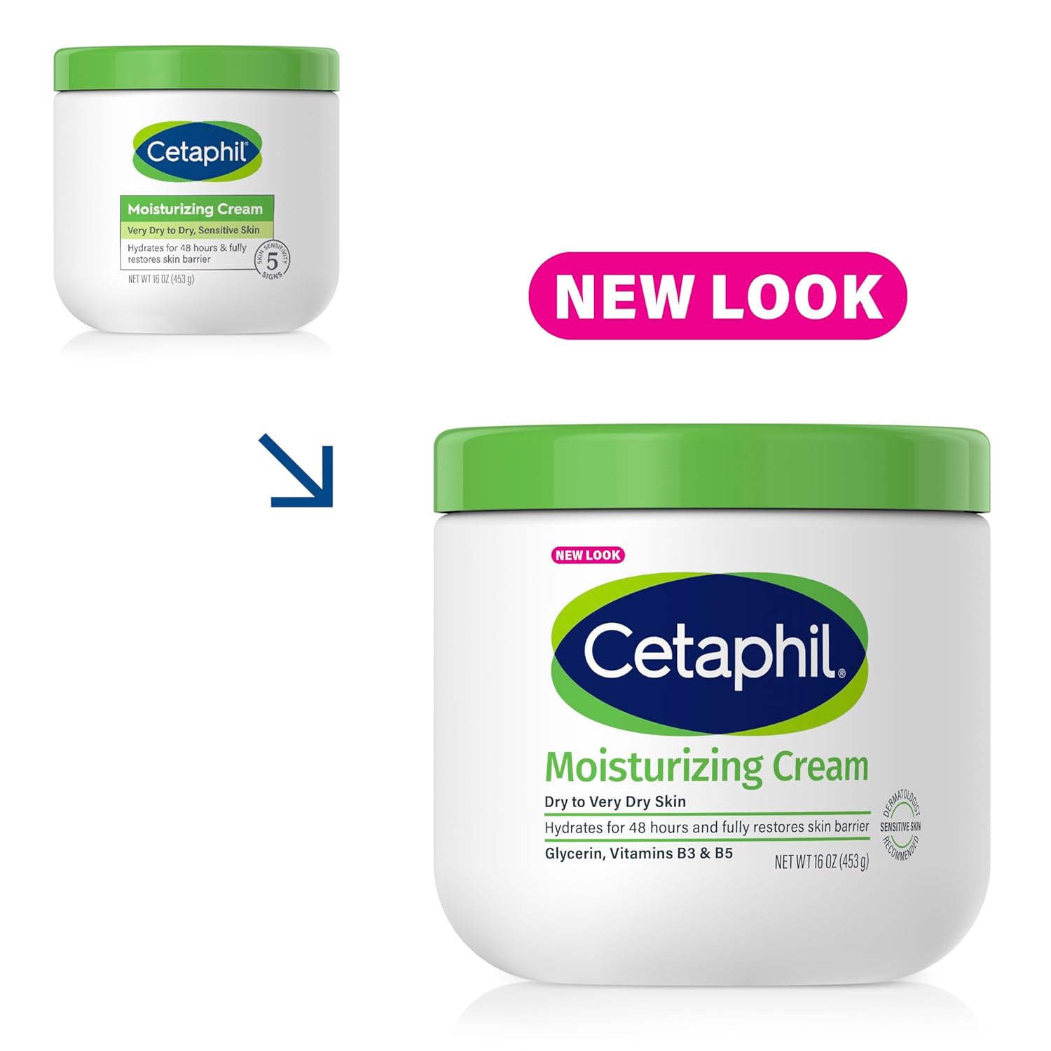 Cetaphil Face & Body Moisturizer, Hydrating Moisturizing Cream for Dry to Very Dry, Sensitive Skin, NEW 20 oz, Fragrance Free, Non-Comedogenic, Non-Greasy (Packaging May Vary)-1