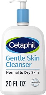 Face Wash by CETAPHIL, Hydrating Gentle Skin Cleanser for Dry to Normal Sensitive Skin, NEW 20oz, Fragrance Free, Soap Free and Non-Foaming