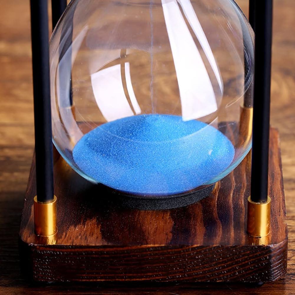 Premium Large Hourglass Sand Timer 60 Minutes, Decorative Sandglass Clock, Modern Hour Glass Timers Gift for Men & Women, Time Management Tools for Classroom Kitchen Home Office Desk Decor-2