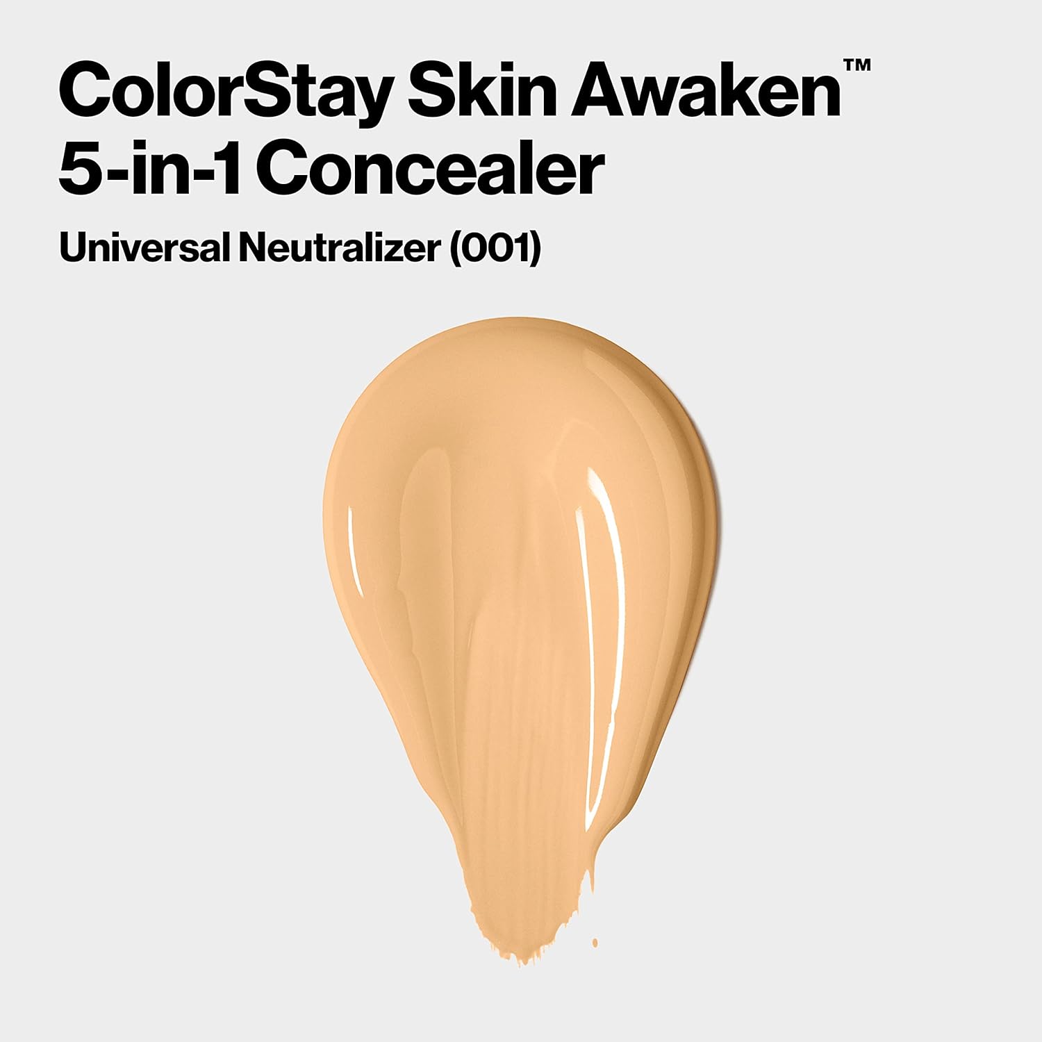 Revlon ColorStay Skin Awaken 5-in-1 Concealer, Lightweight, Creamy Longlasting Face Makeup with Caffeine & Vitamin C, For Imperfections, Dark Circles & Redness, 001 Universal Neutralizer, 0.27 fl oz-1