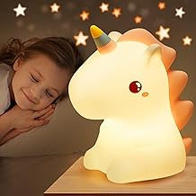 Unicorn Night Light for Kids,16 Colors Kids Night Light, Silicone Baby Night Light, Dimmable Toddler Night Light, Rechargeable Night Light for Kids, Protable Nightlight for Kids Room Cute Girls Gifts