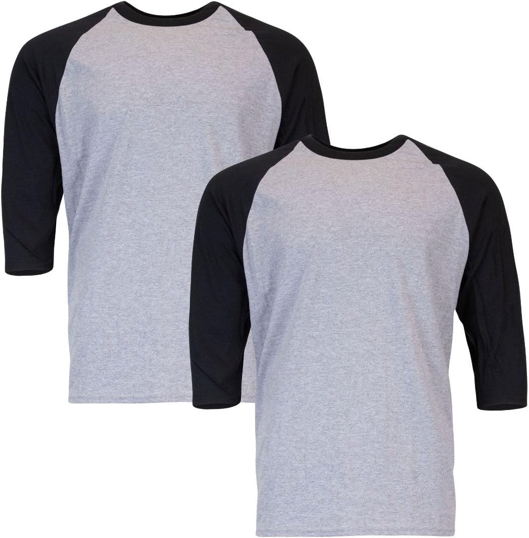 Gildan Adult Heavy Cotton 3/4 Raglan T-Shirt, Style G5700, 2-Pack-0