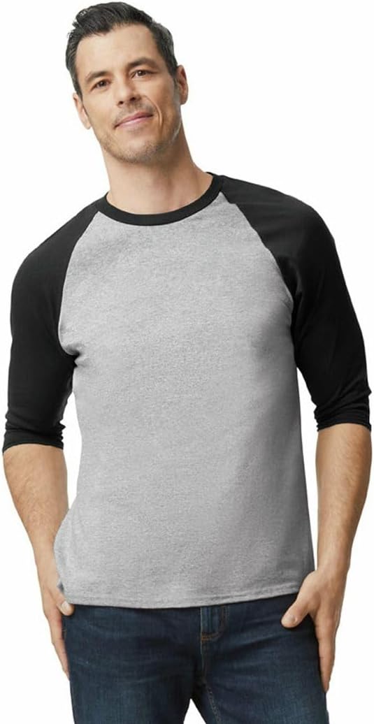 Gildan Adult Heavy Cotton 3/4 Raglan T-Shirt, Style G5700, 2-Pack-1