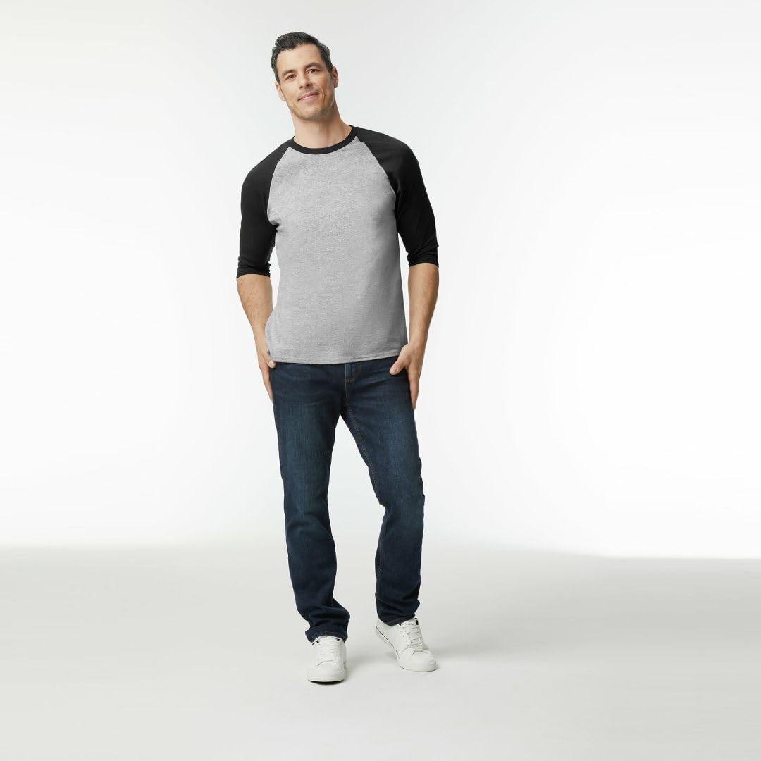 Gildan Adult Heavy Cotton 3/4 Raglan T-Shirt, Style G5700, 2-Pack-5