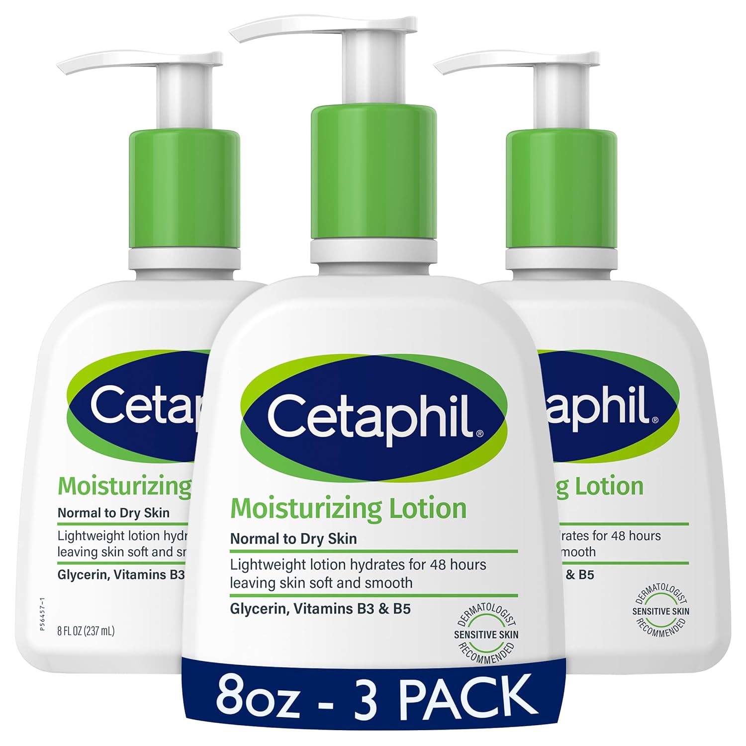 Cetaphil Body Moisturizer, Hydrating Moisturizing Lotion for All Skin Types, Suitable for Sensitive Skin, NEW 8 Oz Pack of 3, Fragrance Free, Hypoallergenic, Non-Comedogenic-0