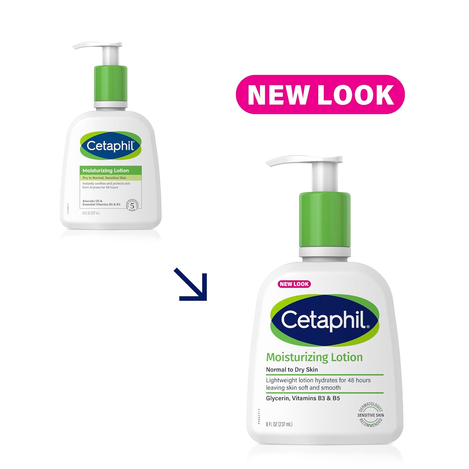 Cetaphil Body Moisturizer, Hydrating Moisturizing Lotion for All Skin Types, Suitable for Sensitive Skin, NEW 8 Oz Pack of 3, Fragrance Free, Hypoallergenic, Non-Comedogenic-1