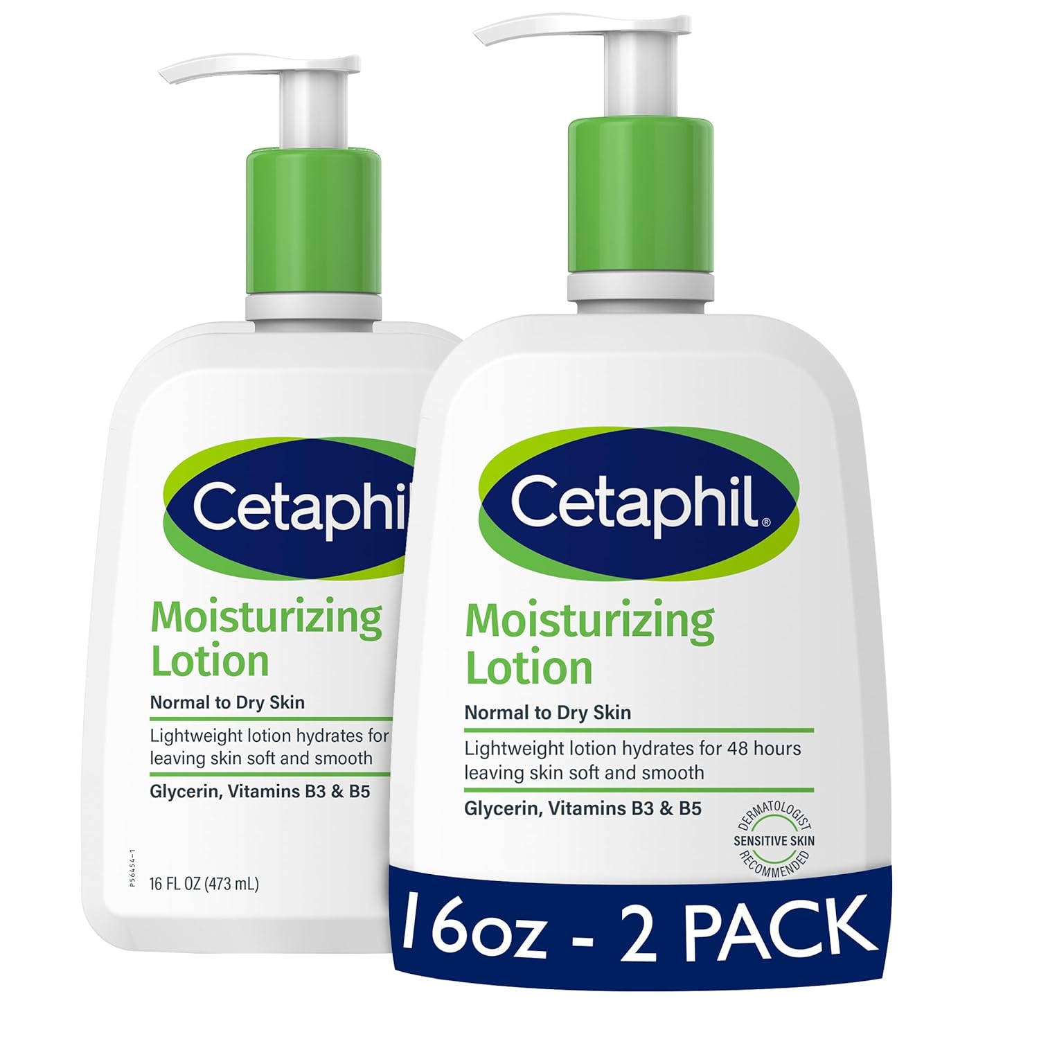 Cetaphil Body Moisturizer, Hydrating Moisturizing Lotion for All Skin Types, Suitable for Sensitive Skin, NEW 16 oz Pack of 2, Fragrance Free, Hypoallergenic, Non-Comedogenic-0