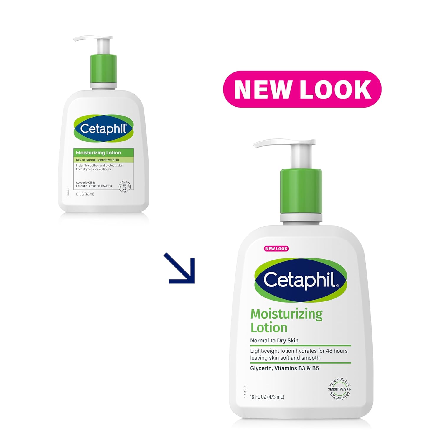 Cetaphil Body Moisturizer, Hydrating Moisturizing Lotion for All Skin Types, Suitable for Sensitive Skin, NEW 16 oz Pack of 2, Fragrance Free, Hypoallergenic, Non-Comedogenic-1