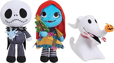 Disney Tim Burton’s Nightmare Before Christmas Small Plushie 3-Piece Set, Felt and Embroidered Details, Kids Toys for Ages 3 Up by Just Play