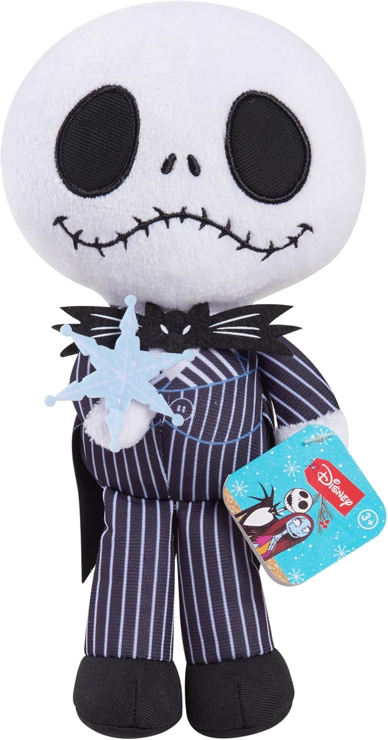 Disney Tim Burton’s Nightmare Before Christmas Small Plushie 3-Piece Set, Felt and Embroidered Details, Kids Toys for Ages 3 Up by Just Play-3