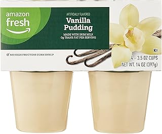 Amazon Fresh Vanilla Pudding Cups, 4 Count