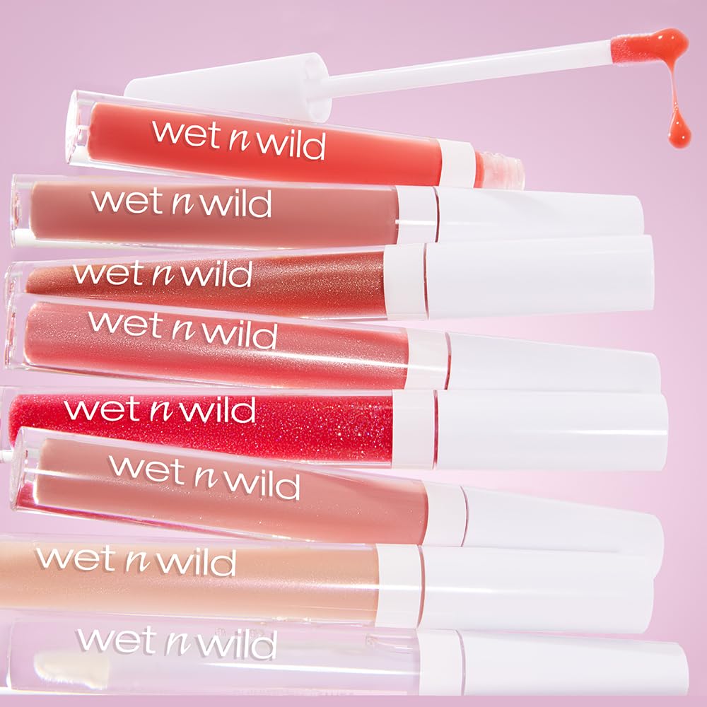 wet n wild MegaSlicks Lip Gloss, Ultra-Glossy, Vitamin-E Enriched, Ultra-Gloss High Shine Moisturizing, Cruelty-Free & Vegan - Cherish-6