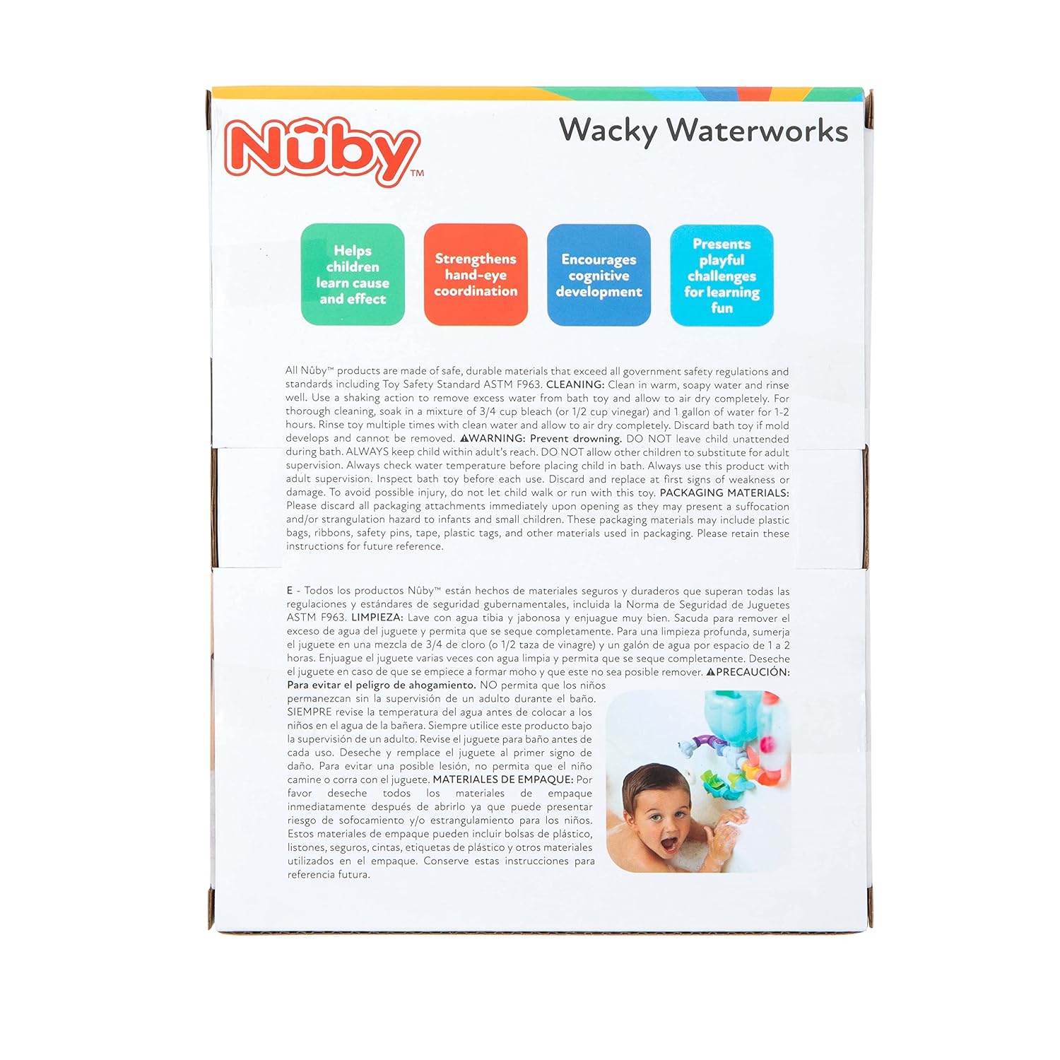 Nuby Wacky Waterworks Pipes Bath Toy - Baby Bathtub Toy with Interactive Features for Cognitive Development-10