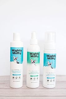 Mighty Mutt Ultimate Freshness Dog Grooming Kit – Includes Dog Dry Shampoo, Dog Shampoo and Conditioner, Dog Deodorizing Spray | Soothing, Deodorizing, Pet Friendly, Hypoallergenic | 3 Piece Set