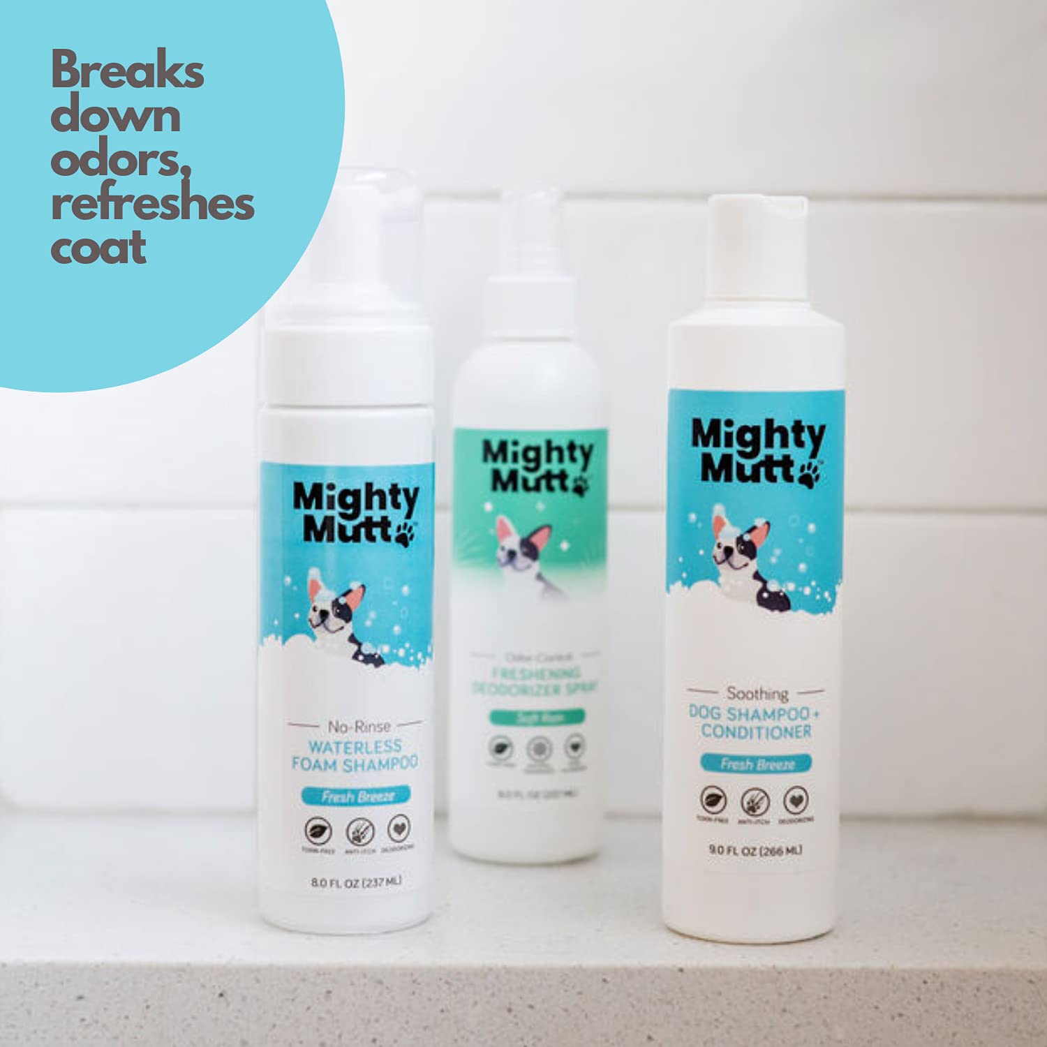 Mighty Mutt Ultimate Freshness Dog Grooming Kit – Includes Dog Dry Shampoo, Dog Shampoo and Conditioner, Dog Deodorizing Spray | Soothing, Deodorizing, Pet Friendly, Hypoallergenic | 3 Piece Set-4