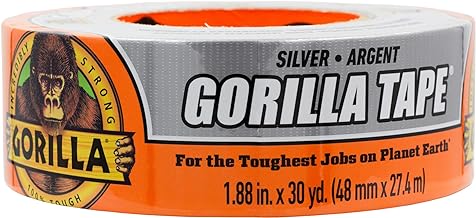 Gorilla Tape, 1.88 in x 30 yd, Silver (Pack of 1) - Duct, Utility, Triple Layer Strength, Indoor & Outdoor, Weather Resistant Shell