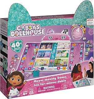 Spin Master Games, Gabby’s Dollhouse, Meow-Mazing Board Game, Board Game for Kids, Family Games, Preschool Game for Families & Kids Ages 4+