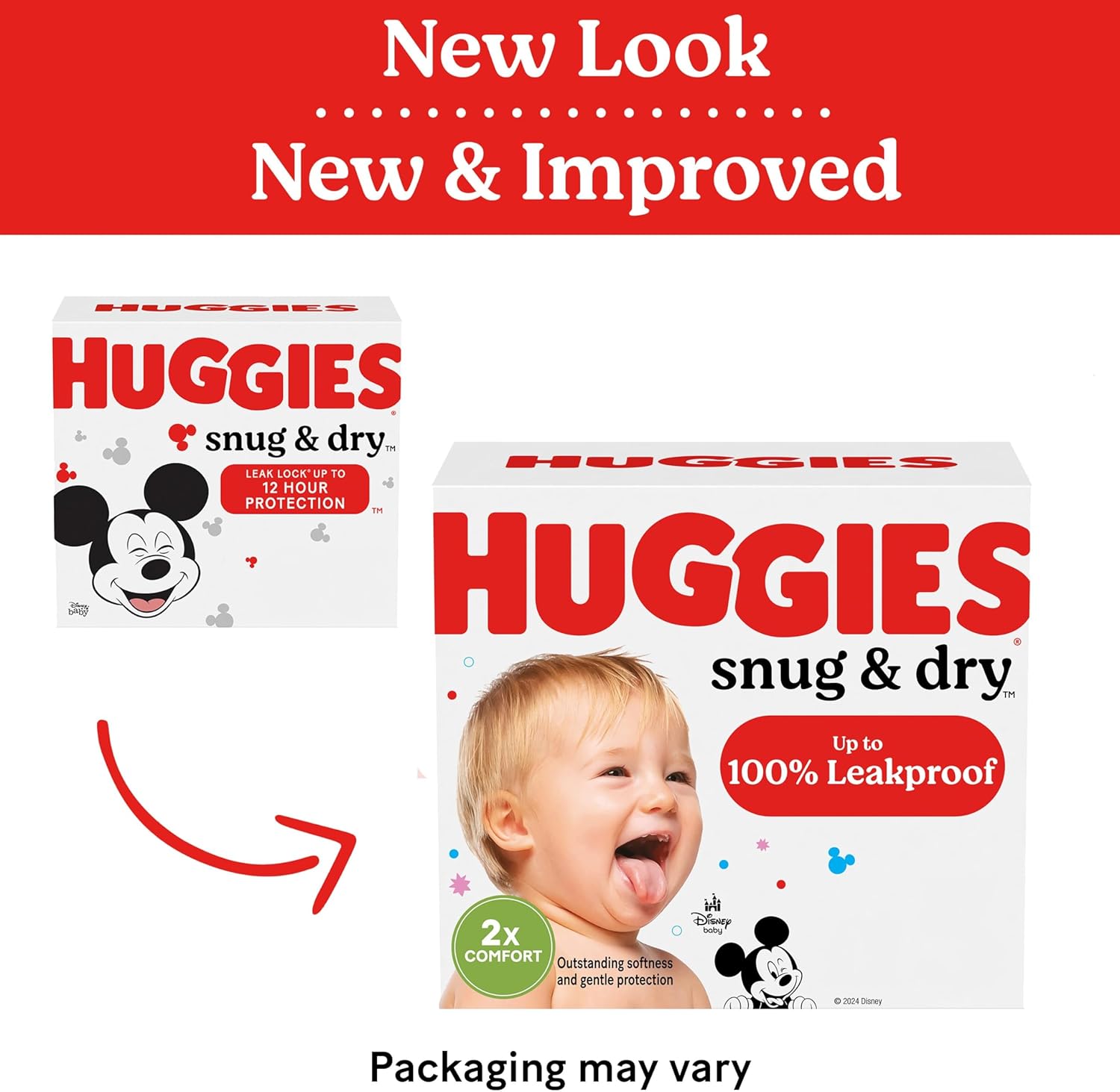 Huggies Size 2 Diapers, Snug & Dry Baby Diapers, Size 2 (12-18 lbs), 100 Count, Packaging May Vary-1