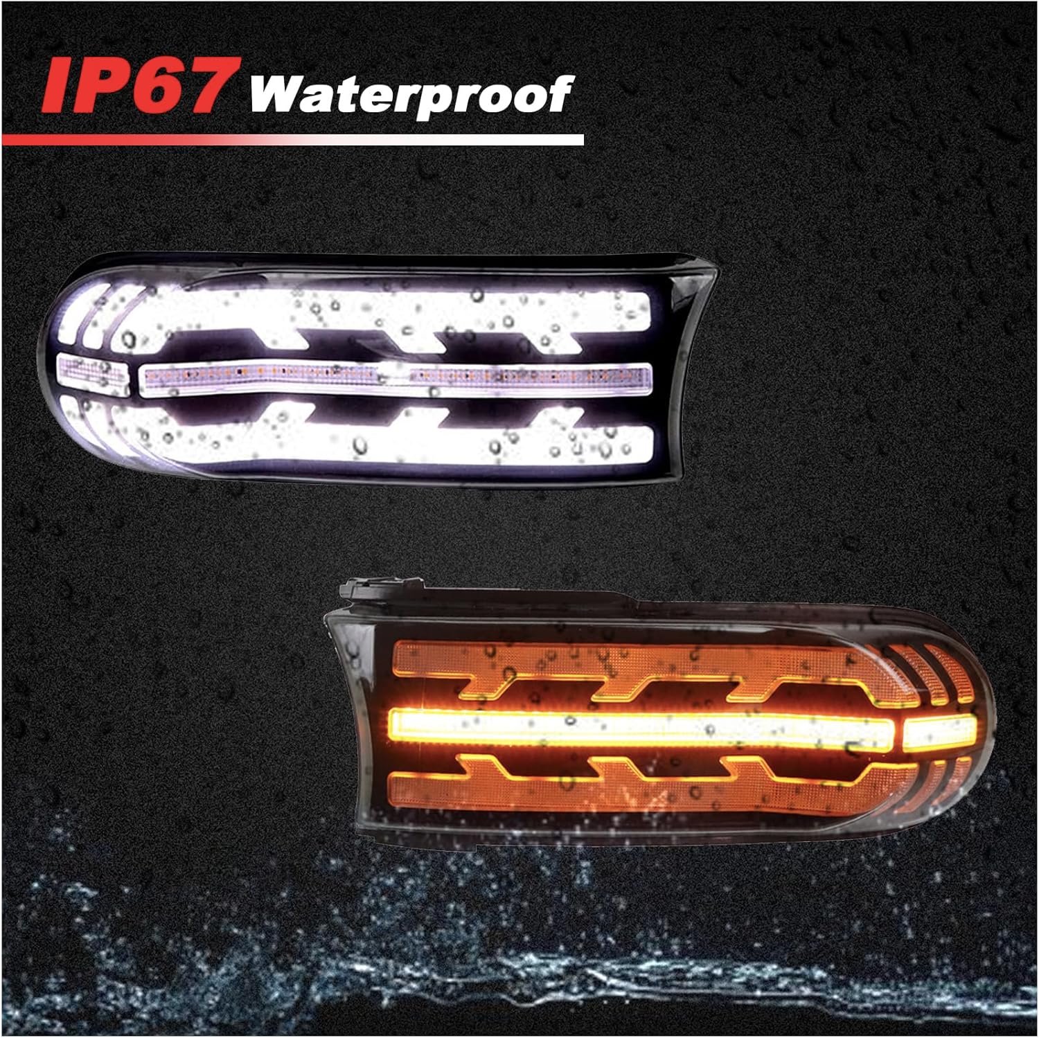 Switchback White/Amber Front LED DRL Headlight as Daytime Running light and Turn Signal Light 2 in 1 Compatible with Toyota FJ Cruiser 2007-2021 Accessories-5