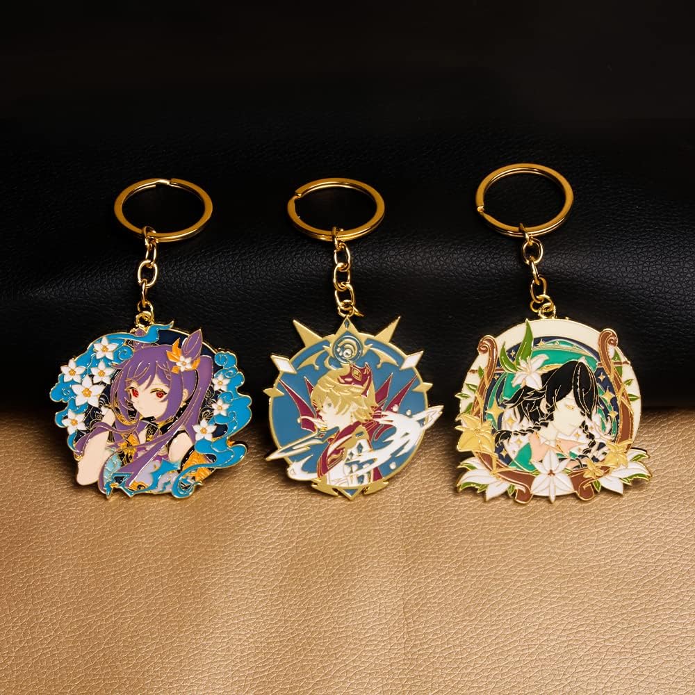 SONGCHANGJEWELRY Genshin Impact Cosplay Keychains - Multiple Game Figure - Genshin Impact Quality Gifts for Men Women Fans-5