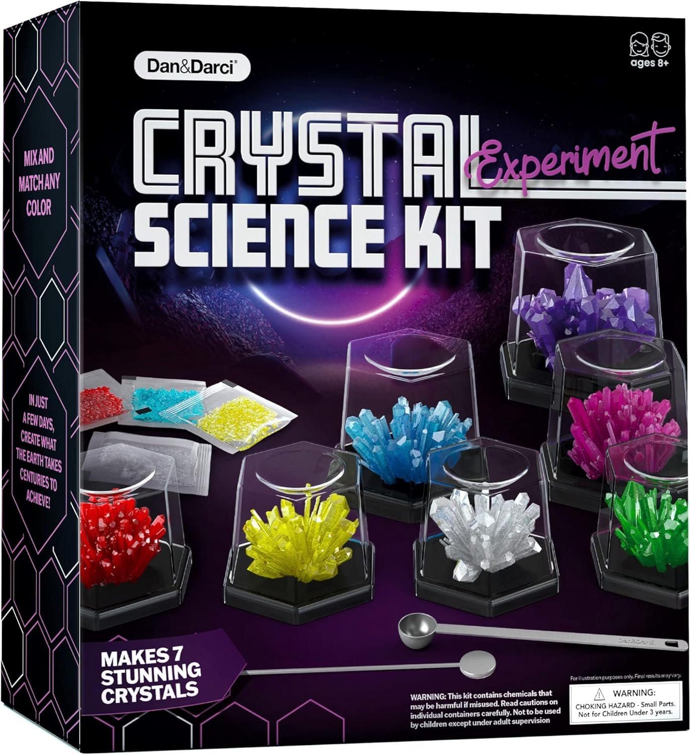 Dan&Darci Crystal Growing Kit for Kids - Science Experiments Gifts for Boys & Girls Ages 8-14 Year Old - Toys Teen Age Boy/Girl Arts & Crafts Kits - Cool Projects Ideas 8 9 10 11 12 Yr Olds-0